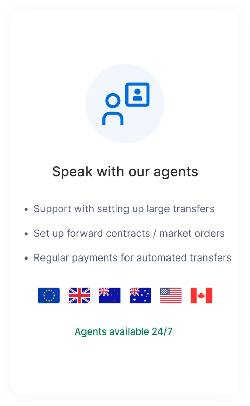 speak with our agents