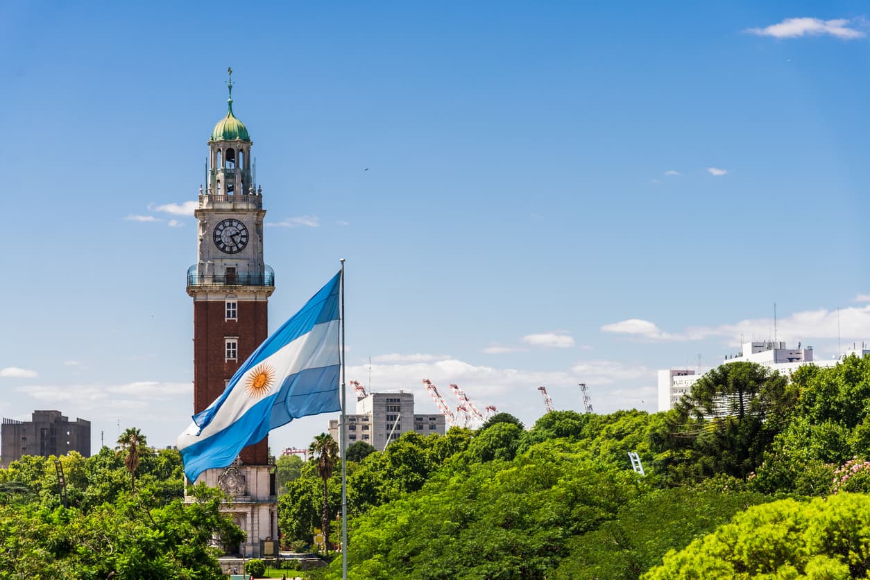 Torre Monumental clock tower in Retiro, Buenos Aires, Argentina