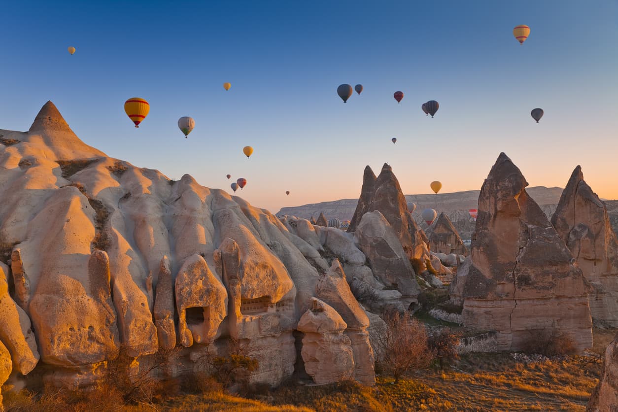 The Goreme Valley in Cappadocia, Turkey